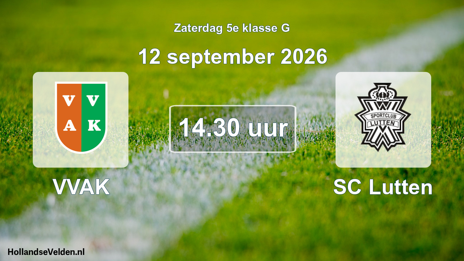 Geplande wedstrijd: VVAK - SC Lutten (12 september 2026)