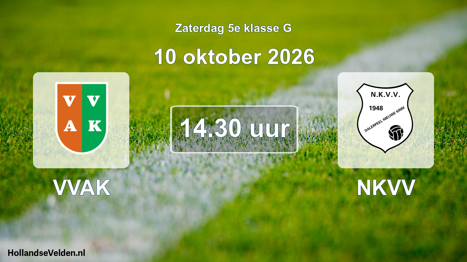 Geplande wedstrijd: VVAK - NKVV (10 oktober 2026)
