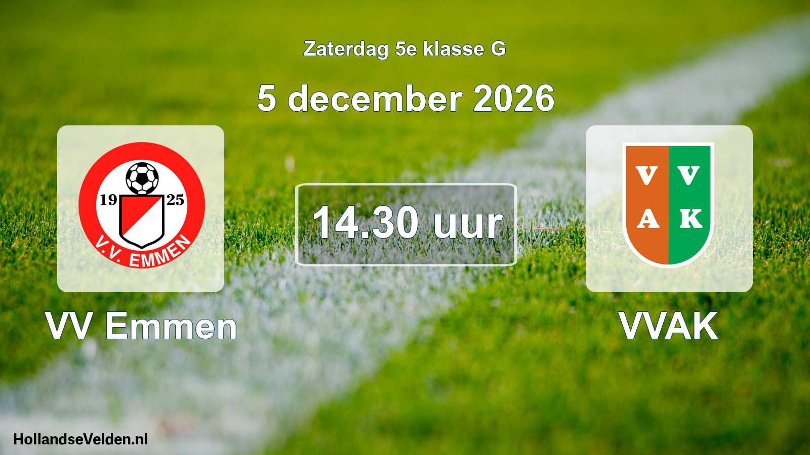 Geplande wedstrijd: VV Emmen - VVAK (5 december 2026)