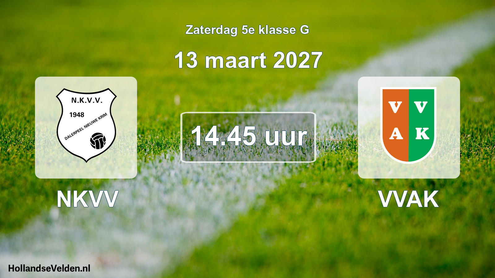 Geplande wedstrijd: NKVV - VVAK (13 maart 2027)
