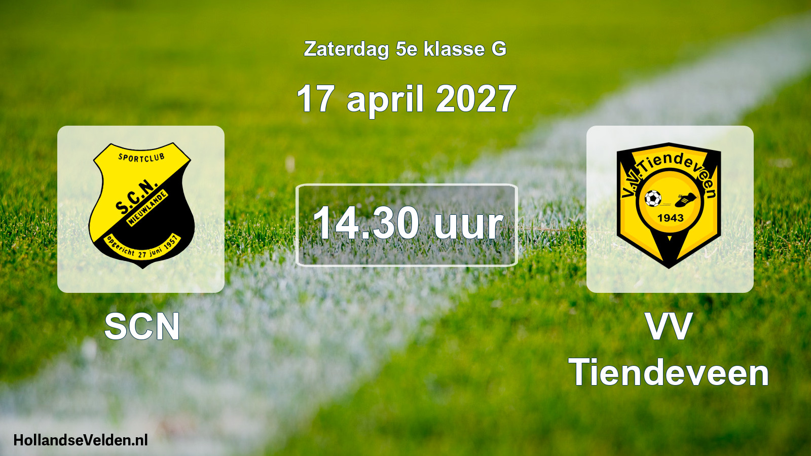 Geplande wedstrijd: SCN - VV Tiendeveen (17 april 2027)