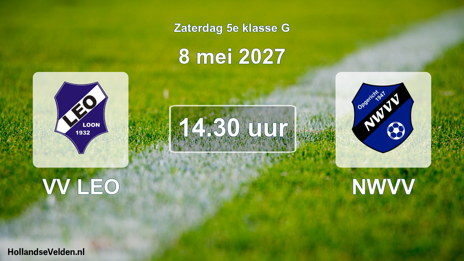 Geplande wedstrijd: VV LEO - NWVV (8 mei 2027)