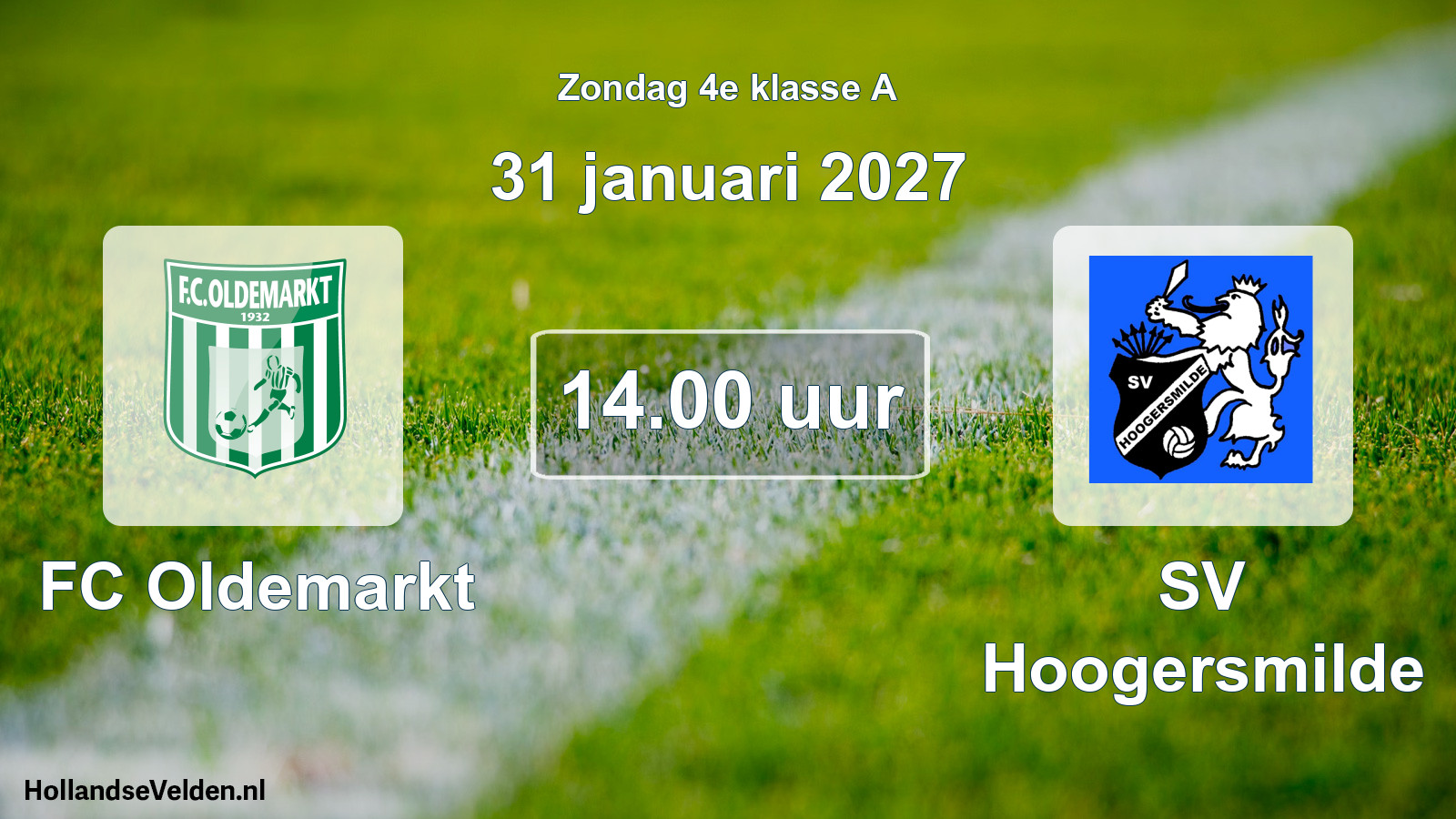 Scheduled Match: FC Oldemarkt - SV Hoogersmilde (31 January 2027)