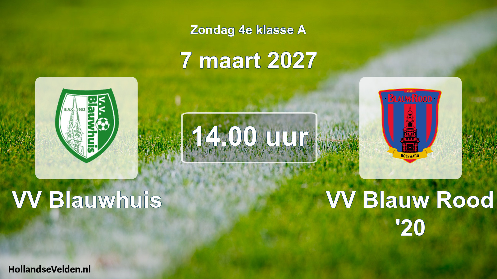 Scheduled Match: VV Blauwhuis - VV Blauw Rood '20 (7 March 2027)