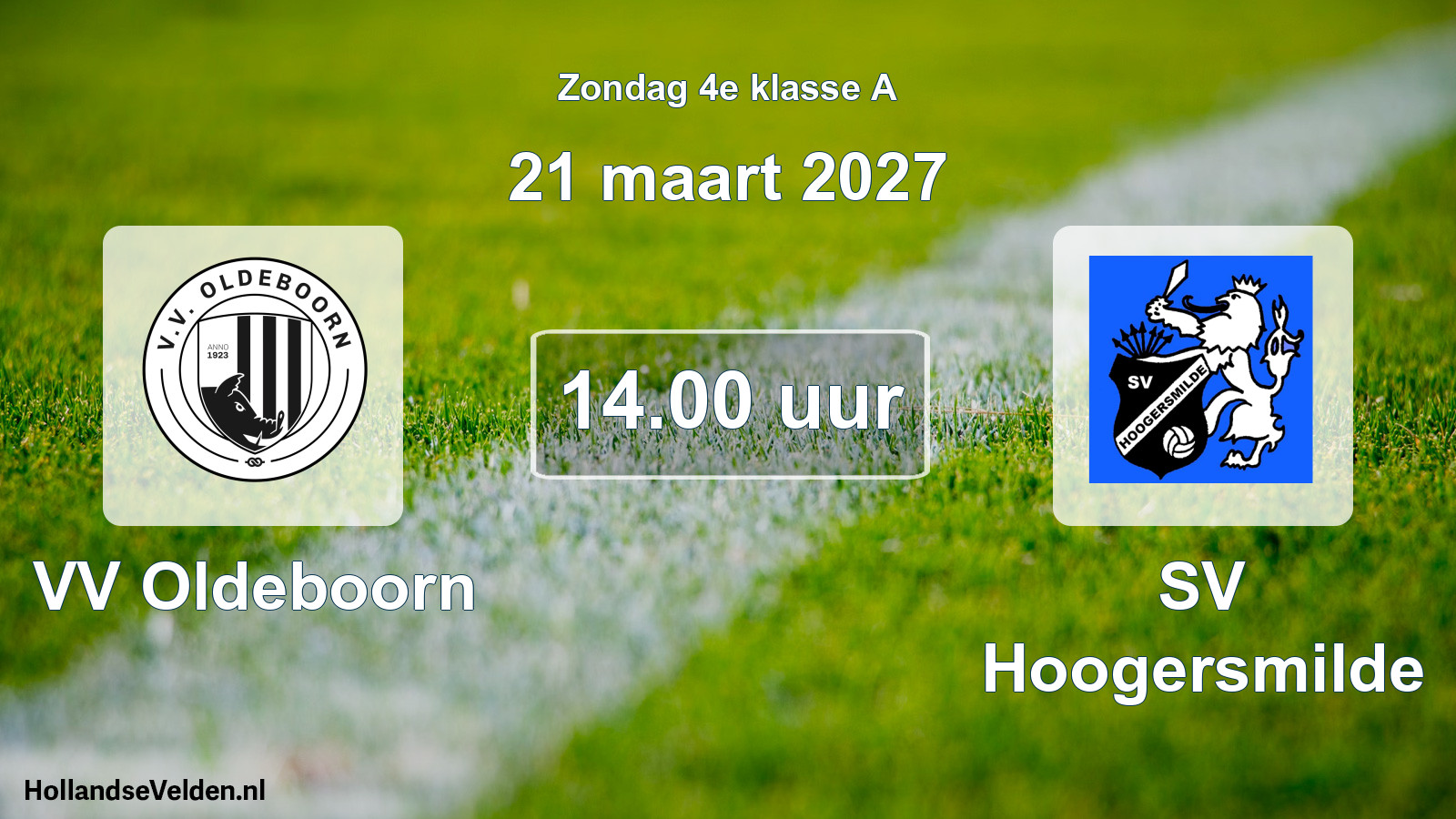 Geplande wedstrijd: VV Oldeboorn - SV Hoogersmilde (21 maart 2027)