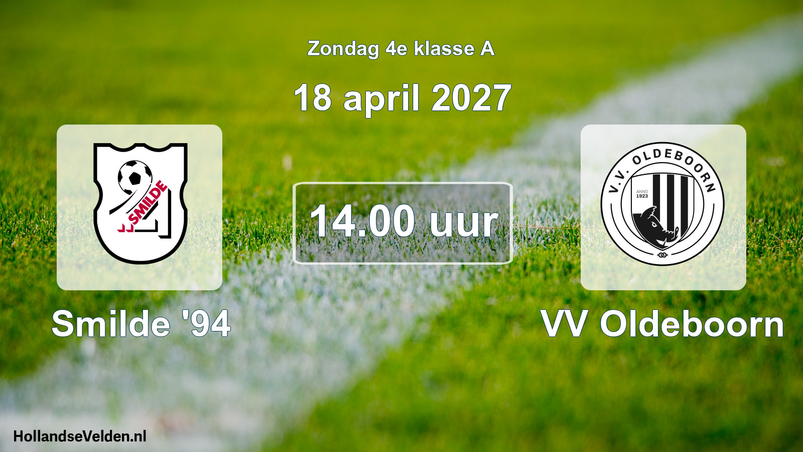 Geplande wedstrijd: Smilde '94 - VV Oldeboorn (18 april 2027)