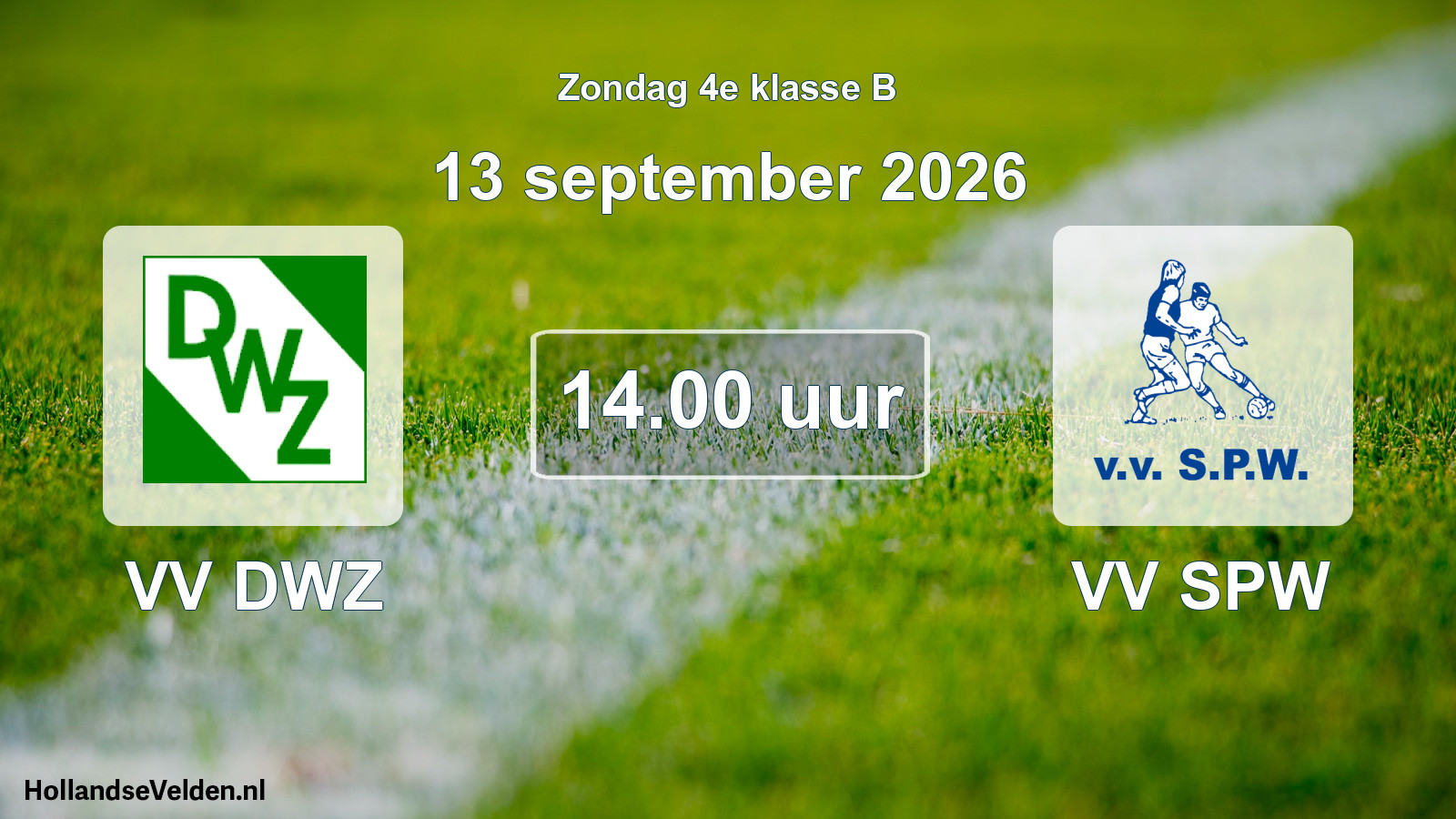 Geplande wedstrijd: VV DWZ - VV SPW (13 september 2026)