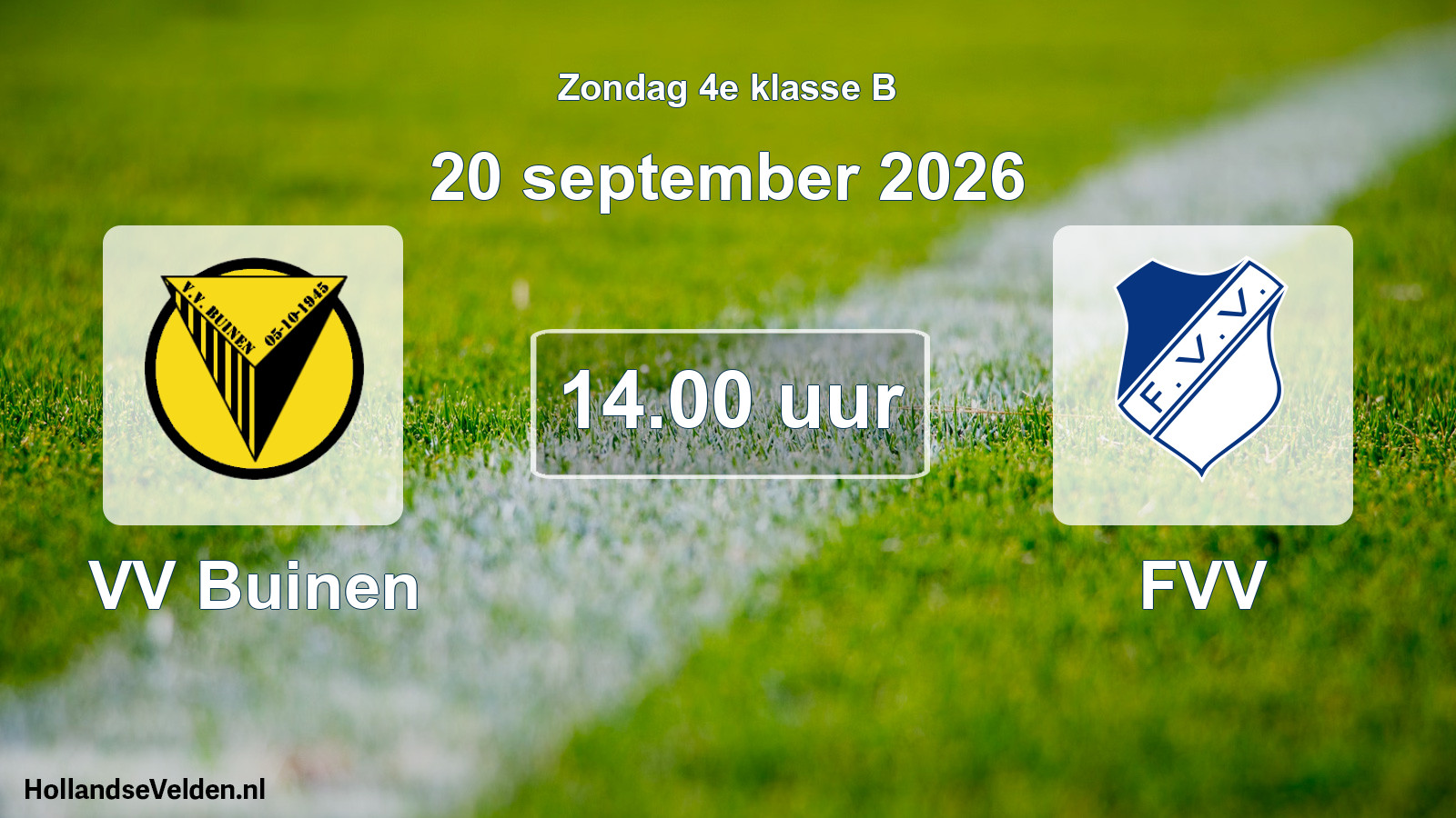 Scheduled Match: VV Buinen - FVV (20 September 2026)