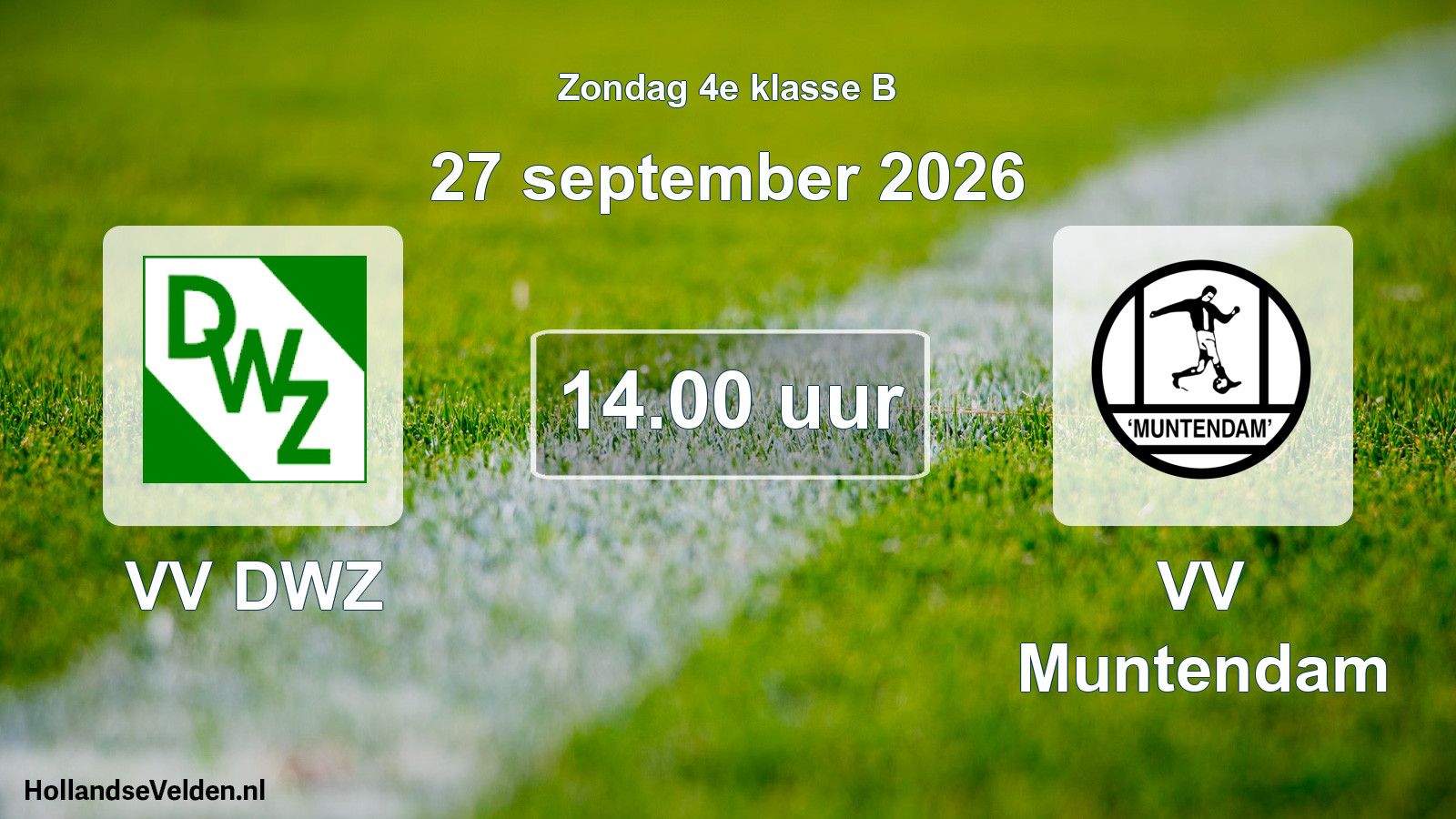 Geplande wedstrijd: VV DWZ - VV Muntendam (27 september 2026)
