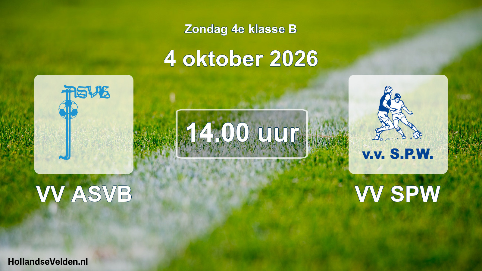 Scheduled Match: VV ASVB - VV SPW (4 October 2026)