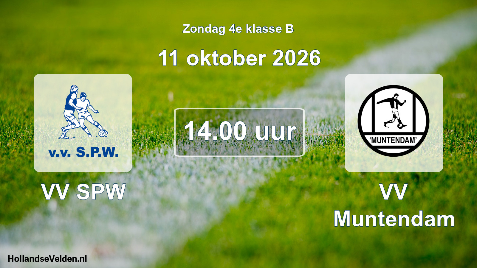 Geplande wedstrijd: VV SPW - VV Muntendam (11 oktober 2026)