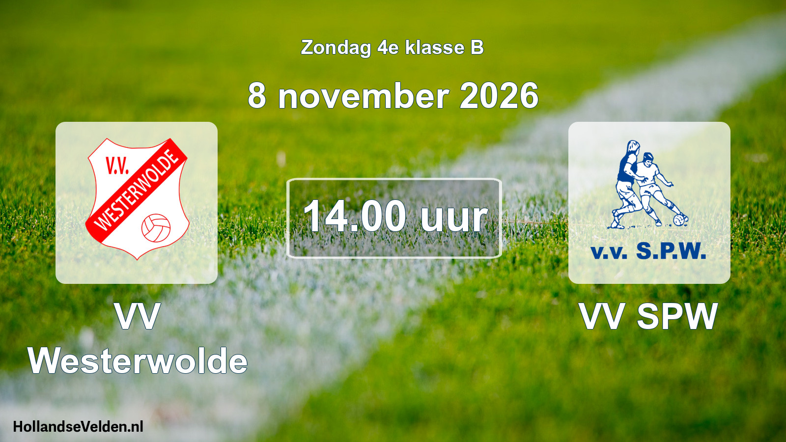 Scheduled Match: VV Westerwolde - VV SPW (8 November 2026)
