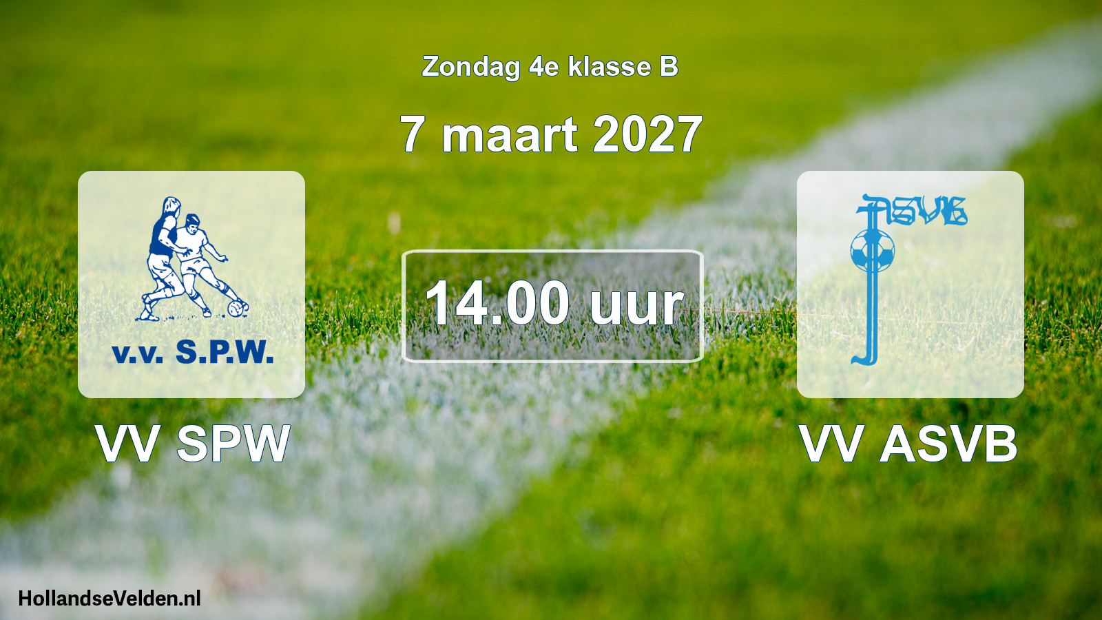 Geplande wedstrijd: VV SPW - VV ASVB (7 maart 2027)