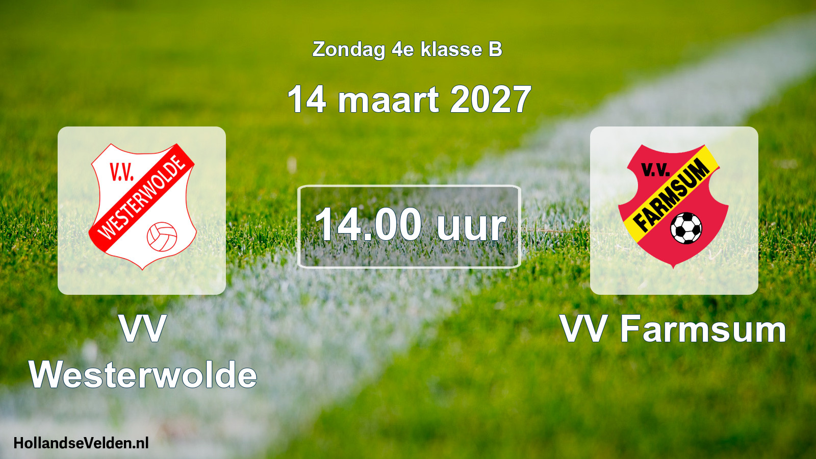 Geplande wedstrijd: VV Westerwolde - VV Farmsum (14 maart 2027)