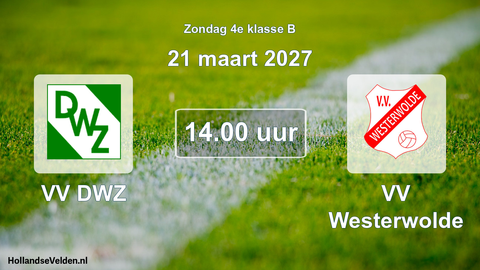 Geplande wedstrijd: VV DWZ - VV Westerwolde (21 maart 2027)