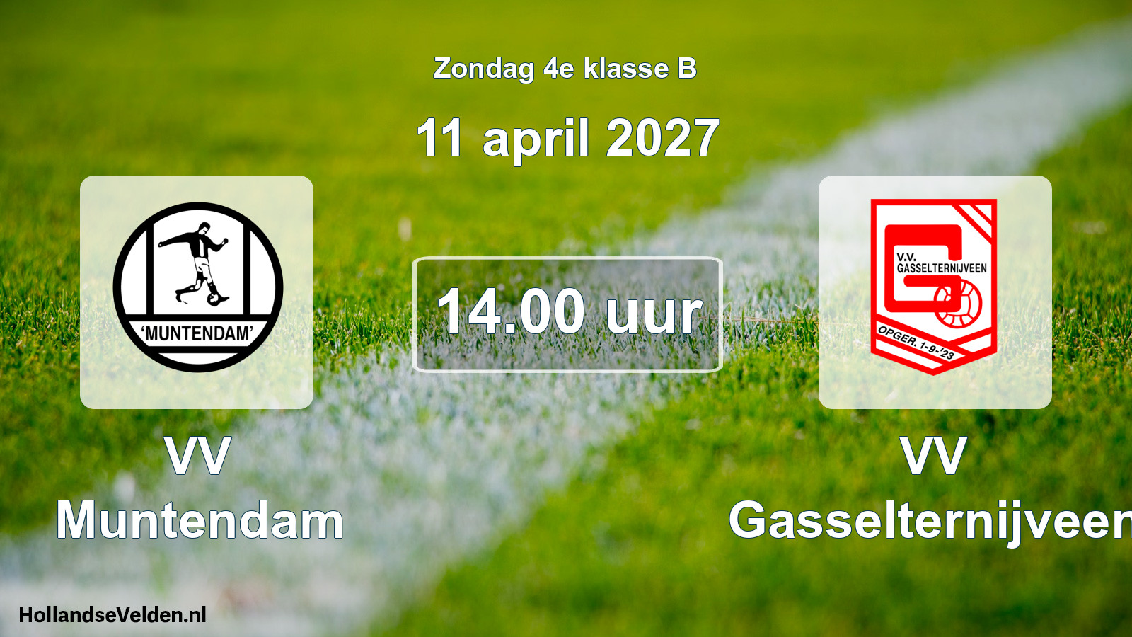 Geplande wedstrijd: VV Muntendam - VV Gasselternijveen (11 april 2027)