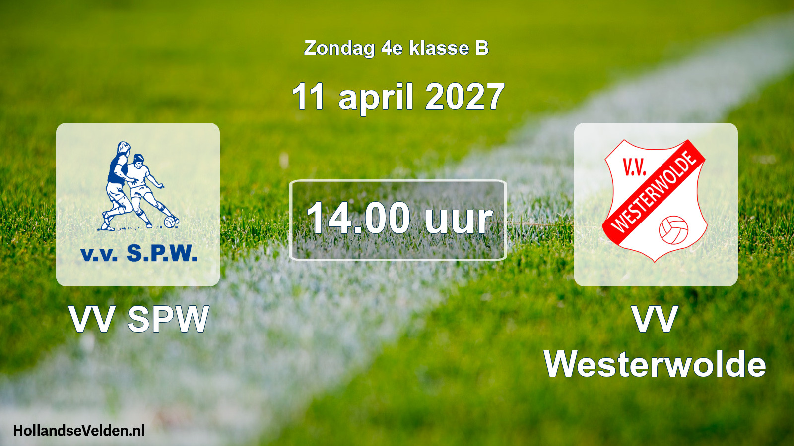 Geplande wedstrijd: VV SPW - VV Westerwolde (11 april 2027)