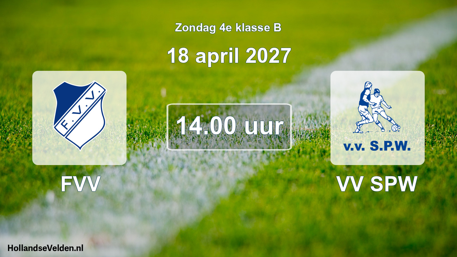 Geplande wedstrijd: FVV - VV SPW (18 april 2027)