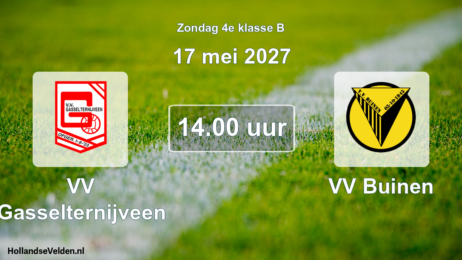Geplande wedstrijd: VV Gasselternijveen - VV Buinen (17 mei 2027)