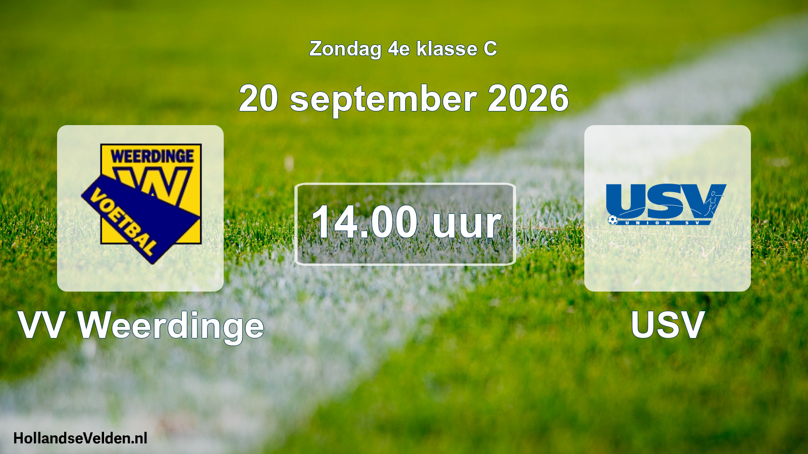Geplande wedstrijd: VV Weerdinge - USV (20 september 2026)