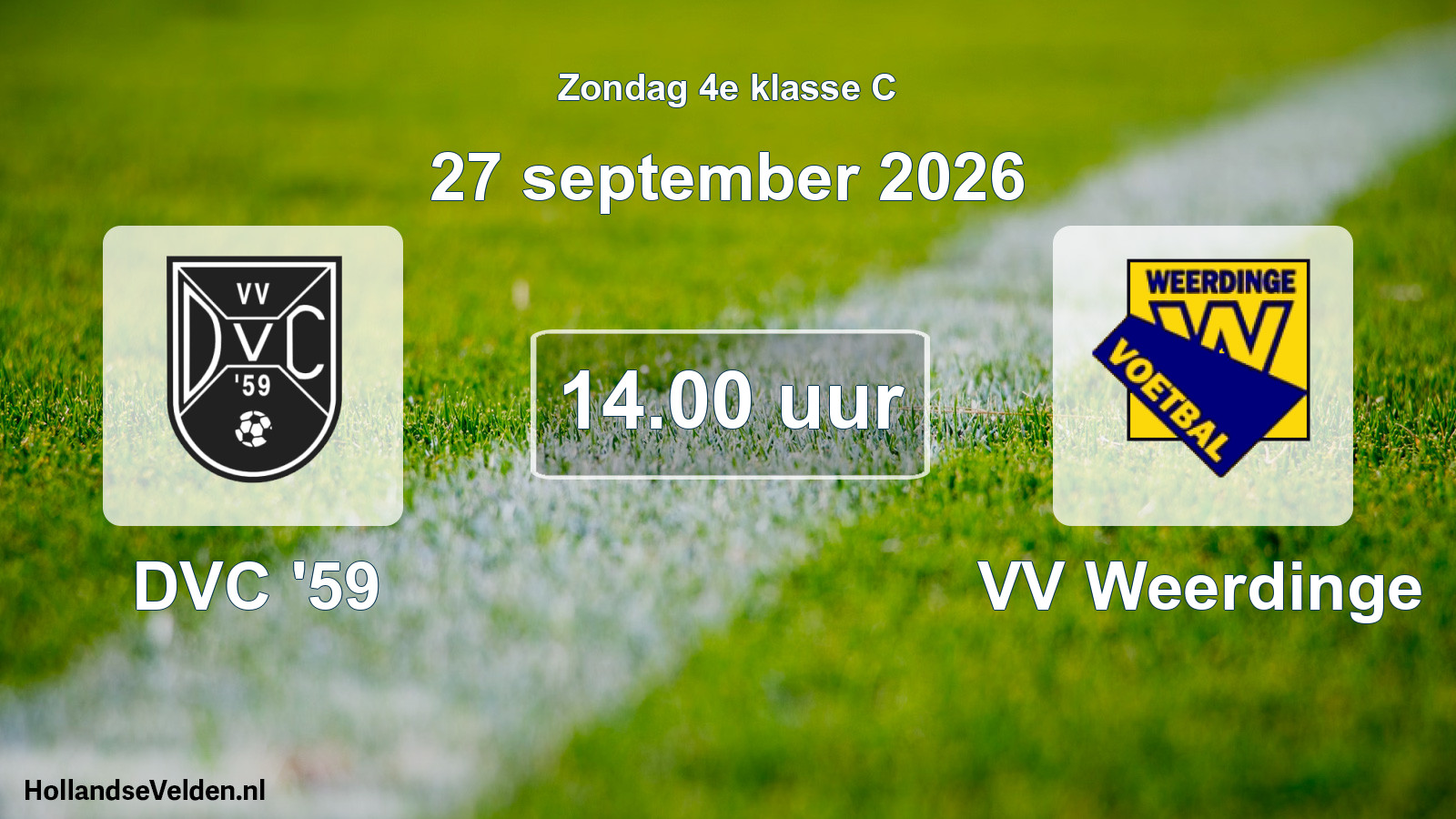 Geplande wedstrijd: DVC '59 - VV Weerdinge (27 september 2026)