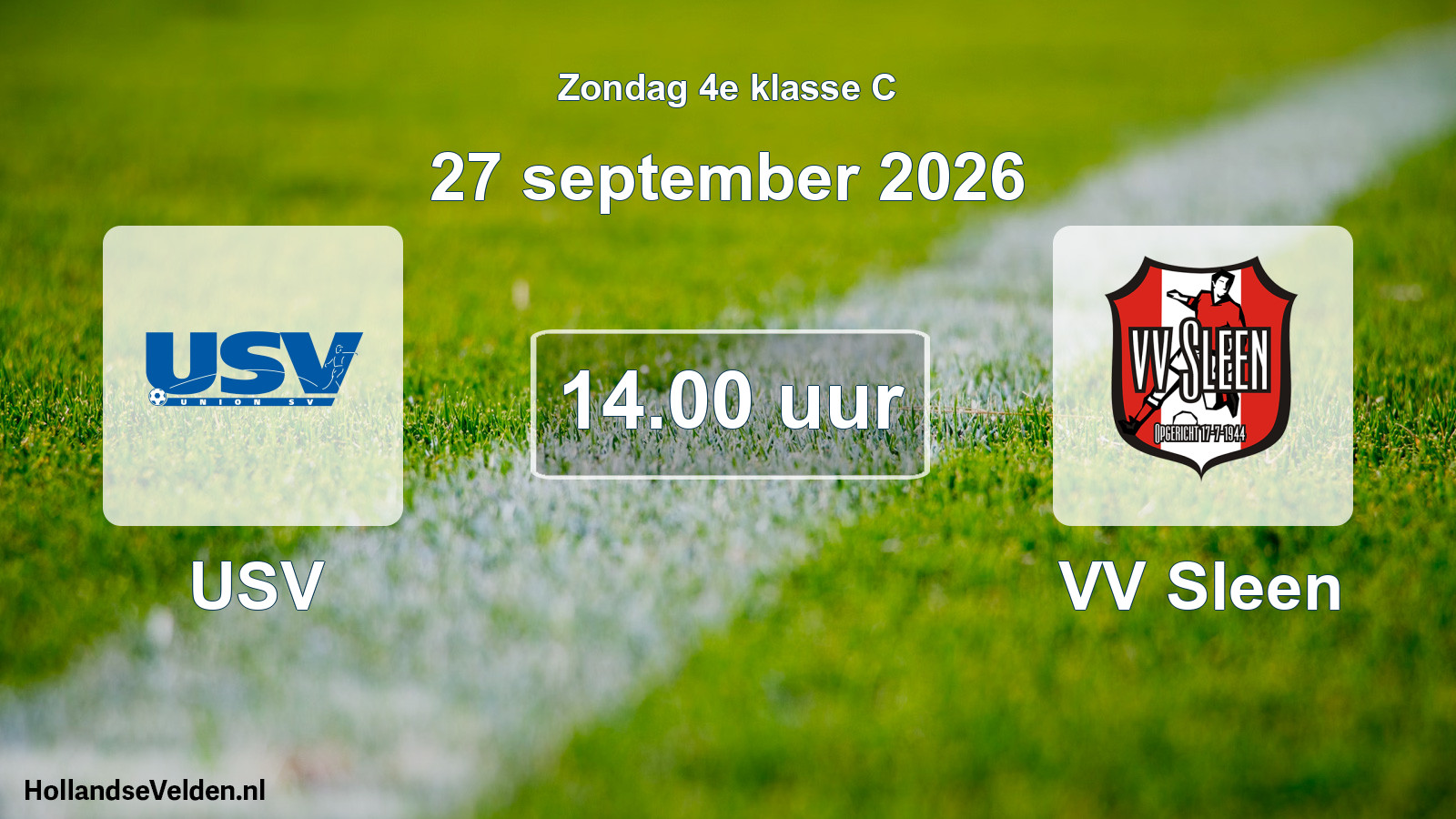 Geplande wedstrijd: USV - VV Sleen (27 september 2026)
