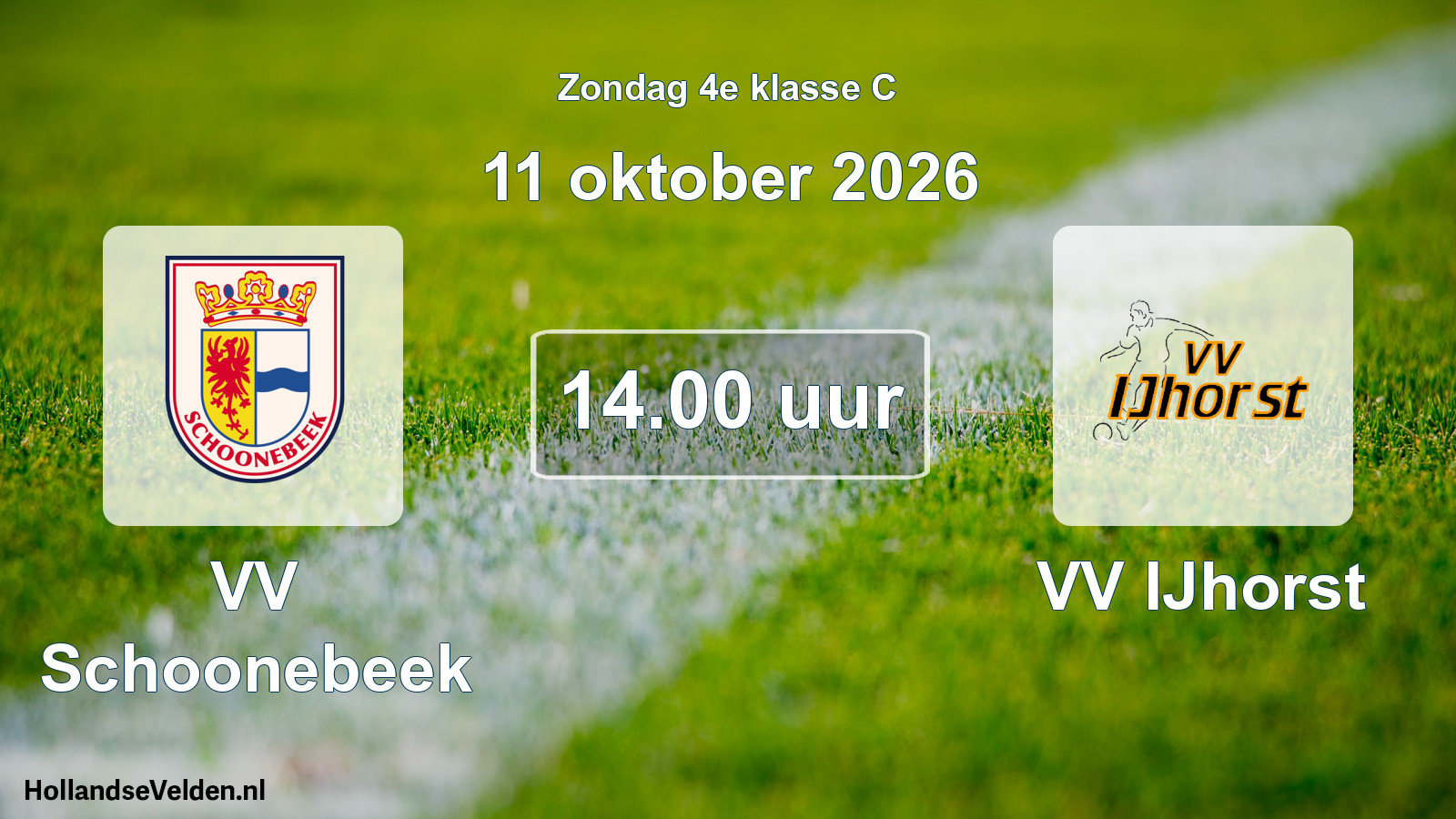 Geplande wedstrijd: VV Schoonebeek - VV IJhorst (11 oktober 2026)