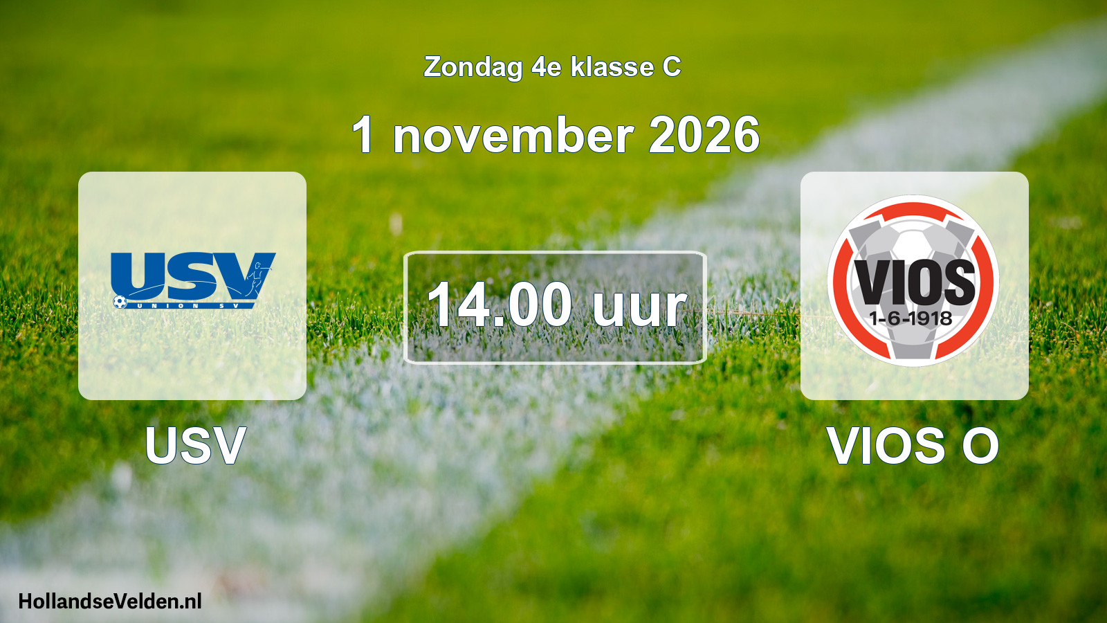 Geplande wedstrijd: USV - VIOS O (1 november 2026)