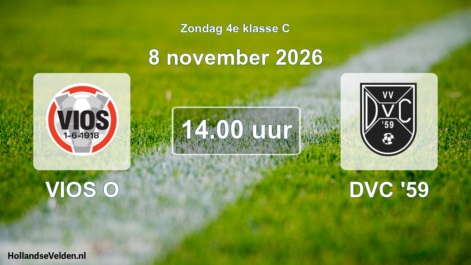 Geplande wedstrijd: VIOS O - DVC '59 (8 november 2026)