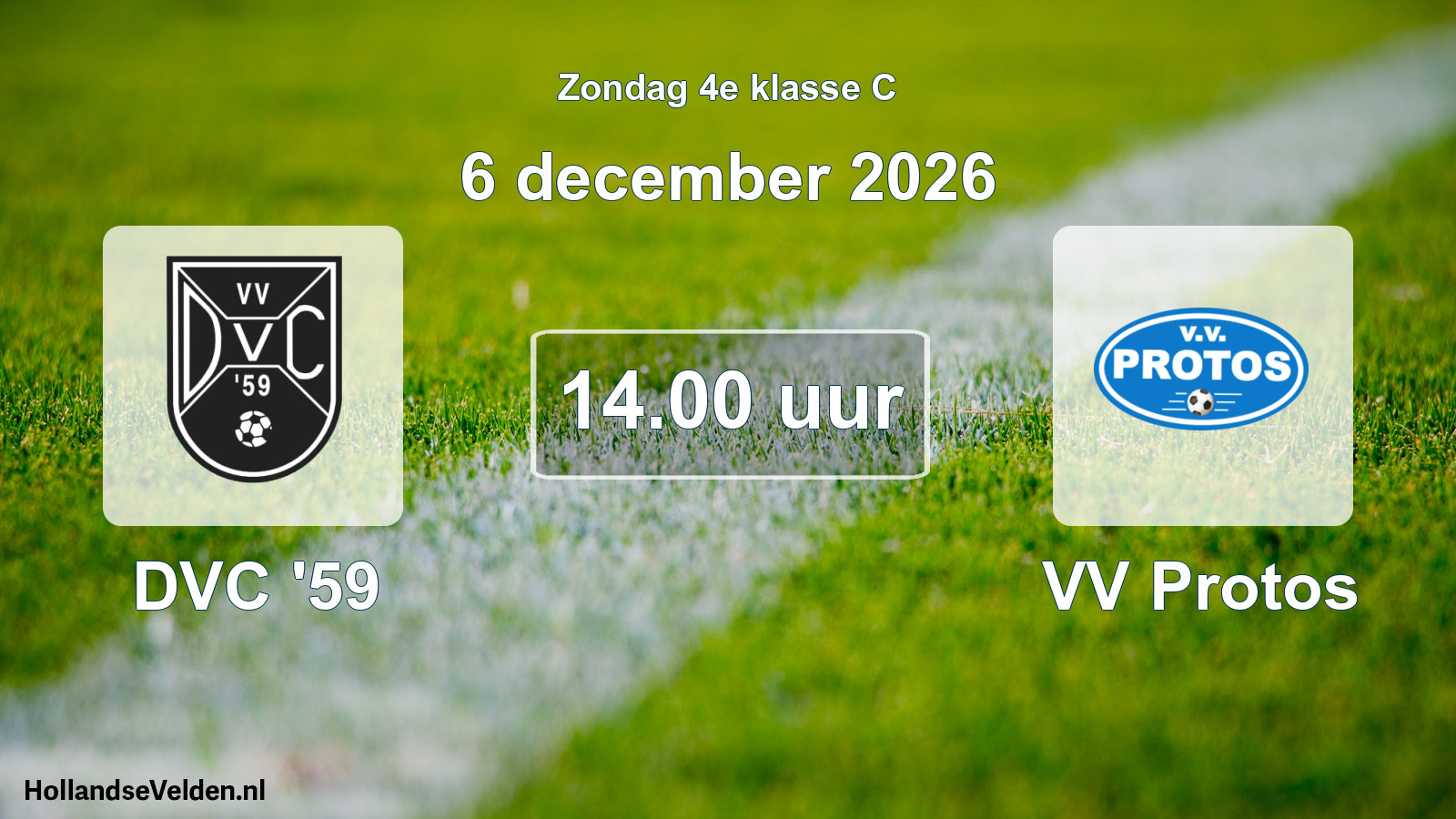 Geplande wedstrijd: DVC '59 - VV Protos (6 december 2026)