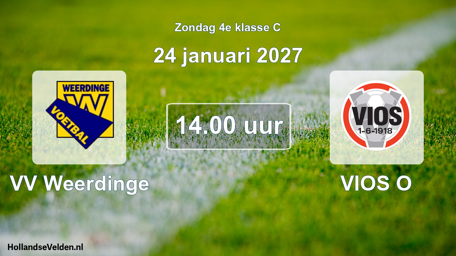 Geplande wedstrijd: VV Weerdinge - VIOS O (24 januari 2027)