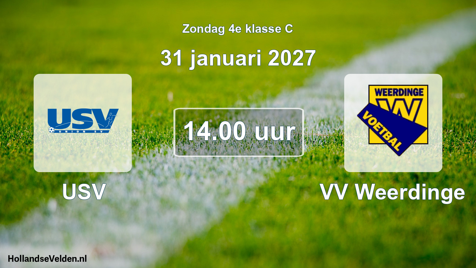 Geplande wedstrijd: USV - VV Weerdinge (31 januari 2027)
