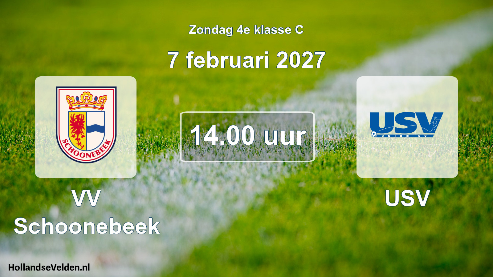 Geplande wedstrijd: VV Schoonebeek - USV (7 februari 2027)