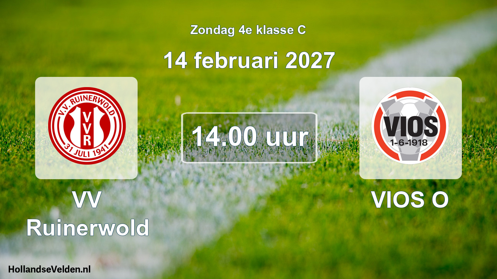 Geplande wedstrijd: VV Ruinerwold - VIOS O (14 februari 2027)