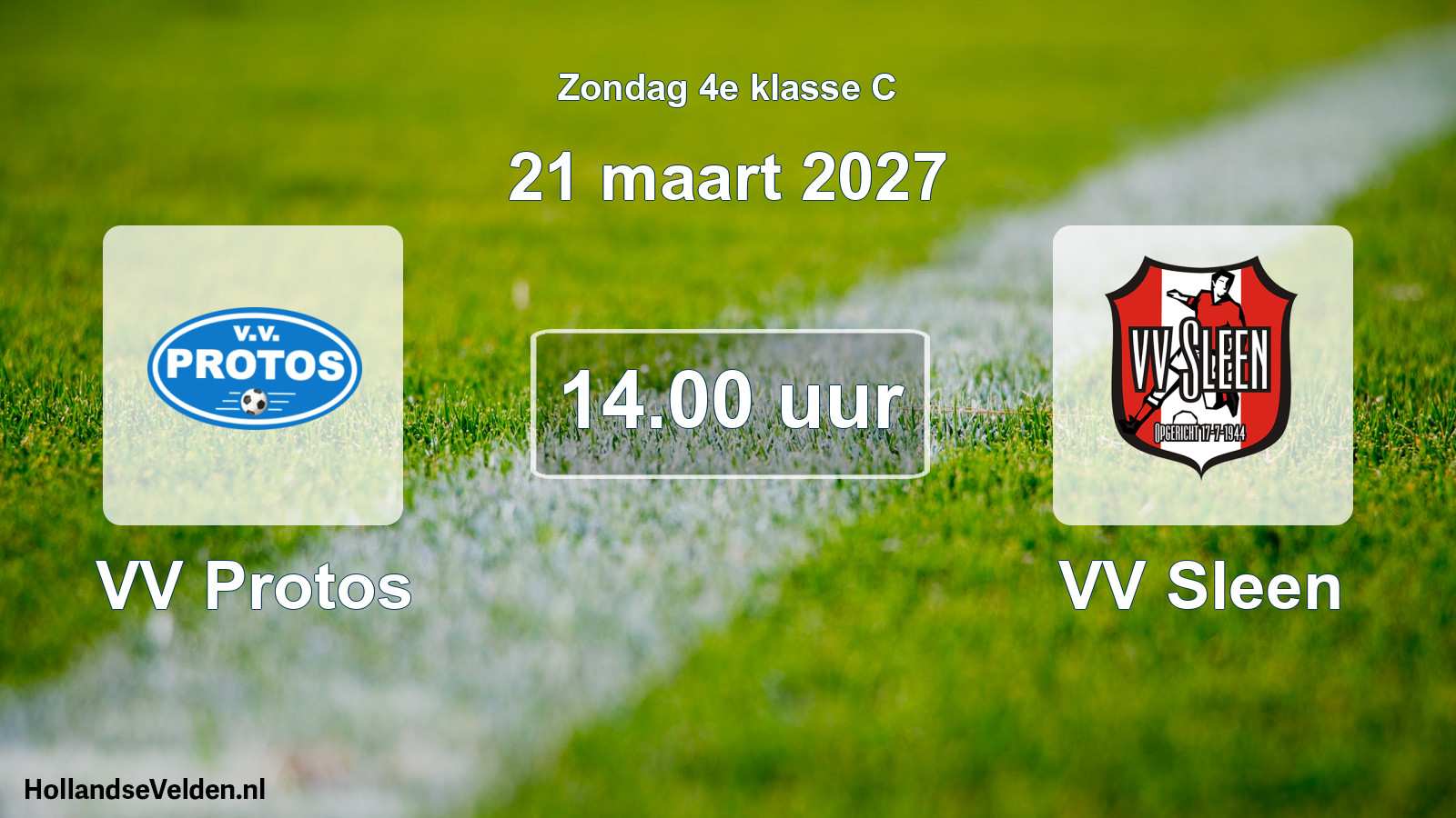 Geplande wedstrijd: VV Protos - VV Sleen (21 maart 2027)