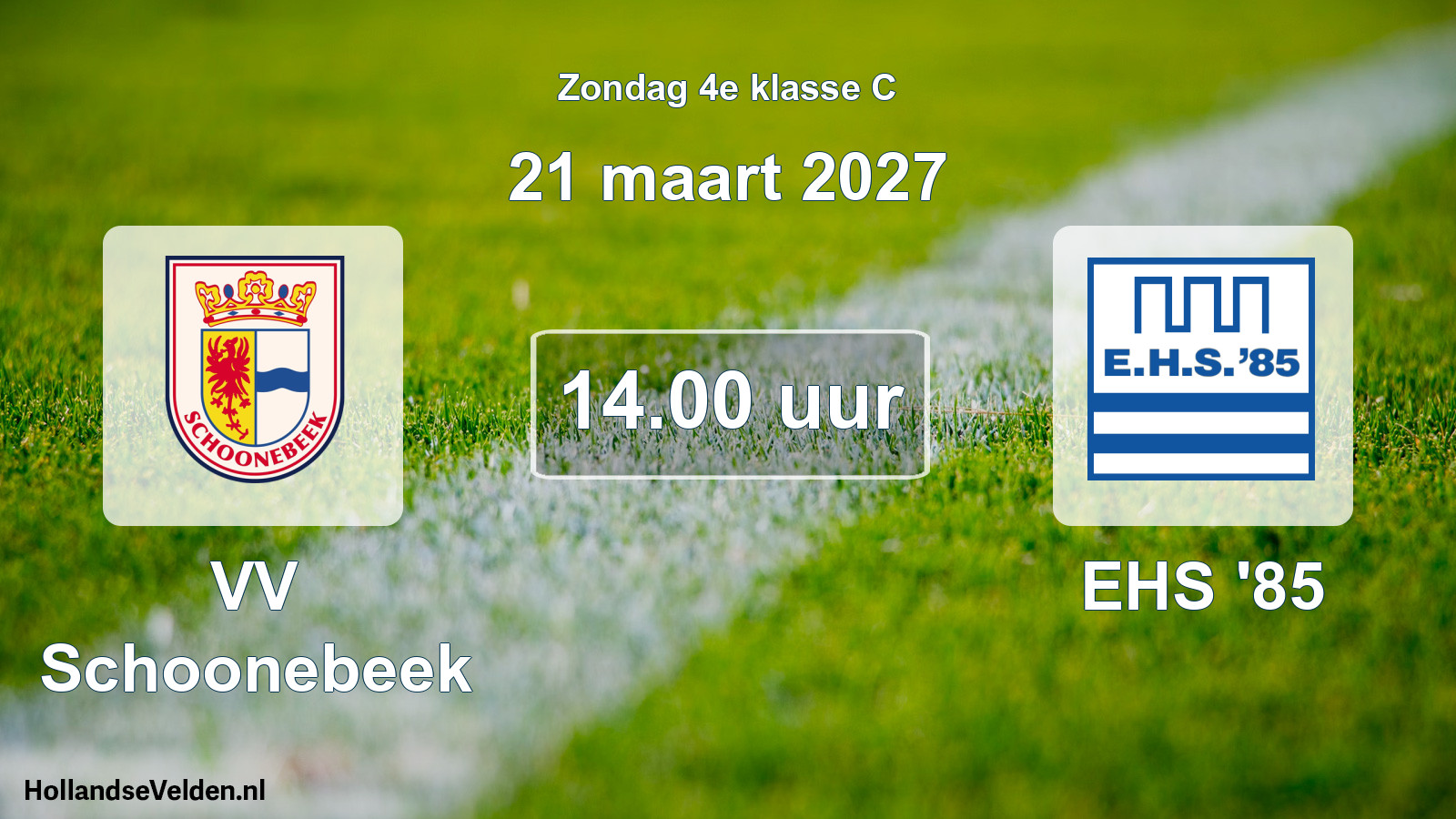 Geplande wedstrijd: VV Schoonebeek - EHS '85 (21 maart 2027)