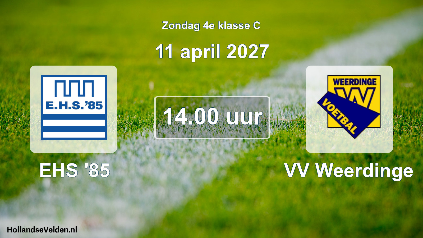 Geplande wedstrijd: EHS '85 - VV Weerdinge (11 april 2027)