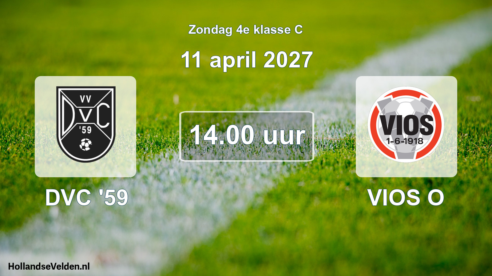 Geplande wedstrijd: DVC '59 - VIOS O (11 april 2027)