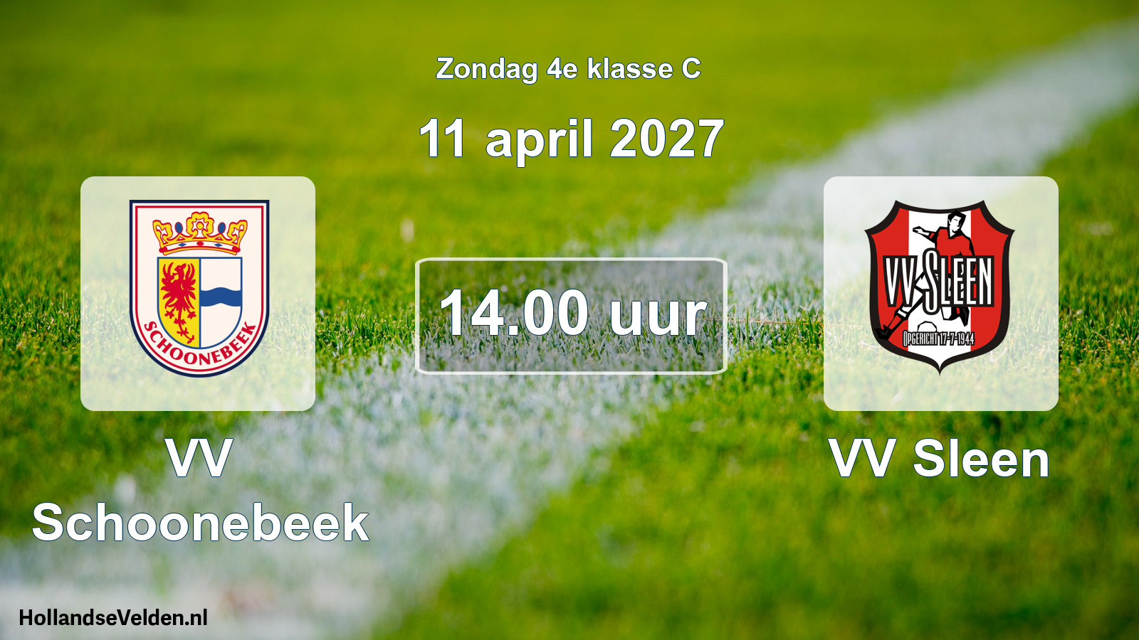 Geplande wedstrijd: VV Schoonebeek - VV Sleen (11 april 2027)