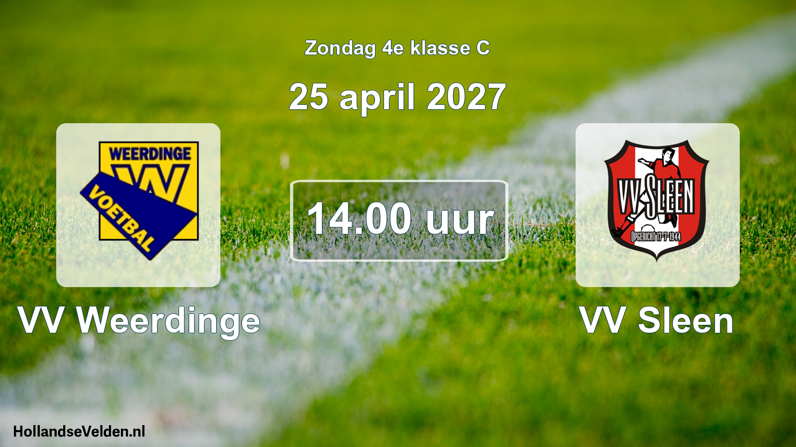 Geplande wedstrijd: VV Weerdinge - VV Sleen (25 april 2027)