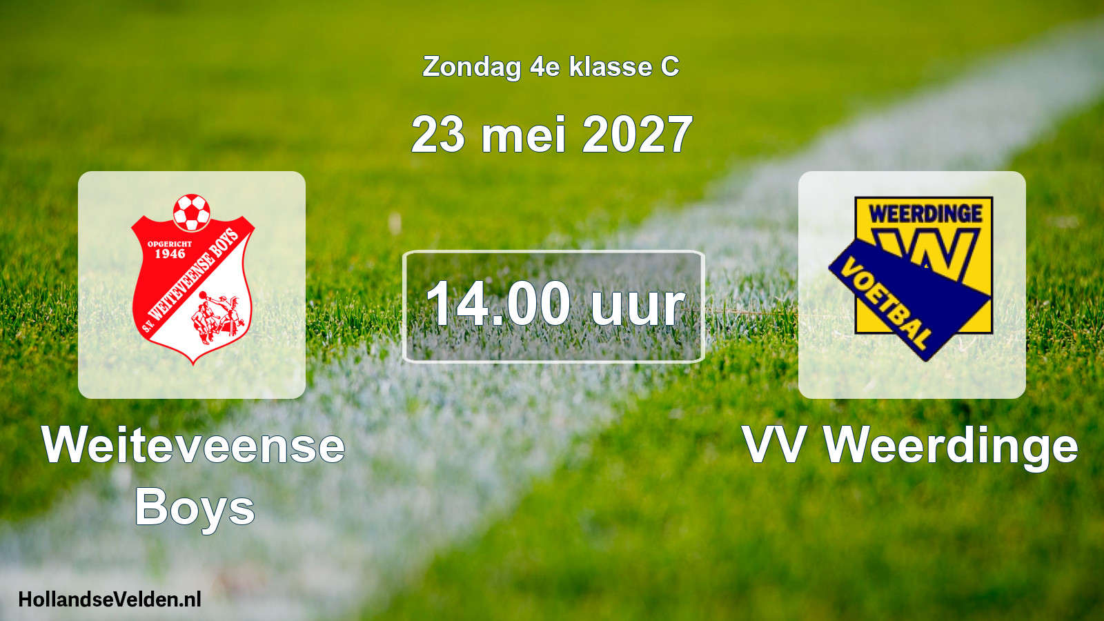Geplande wedstrijd: Weiteveense Boys - VV Weerdinge (23 mei 2027)