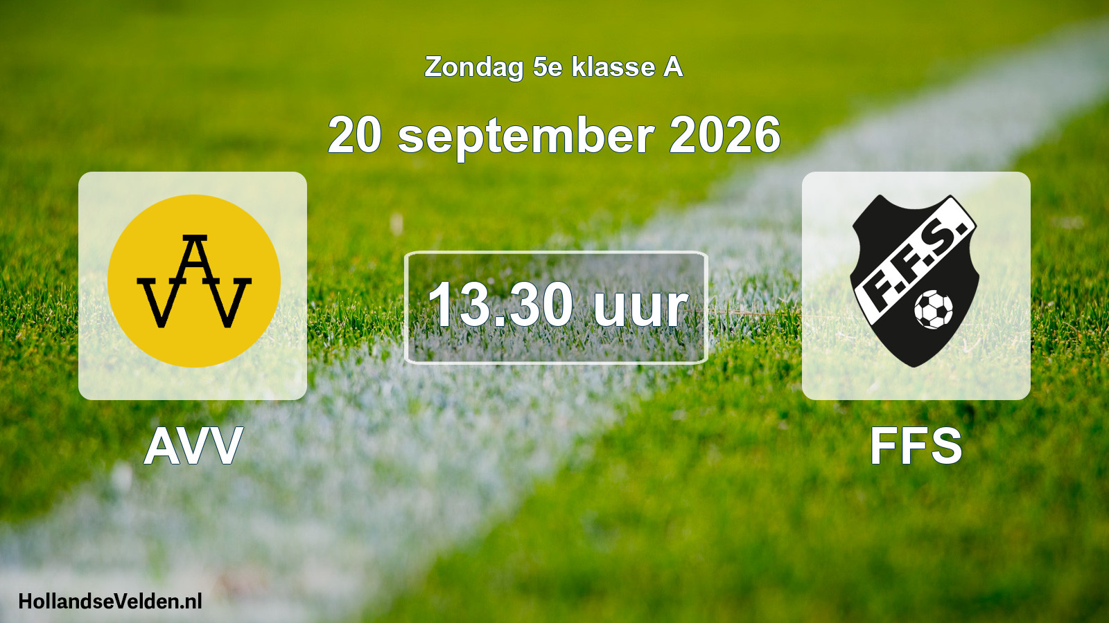 Geplande wedstrijd: AVV - FFS (20 september 2026)