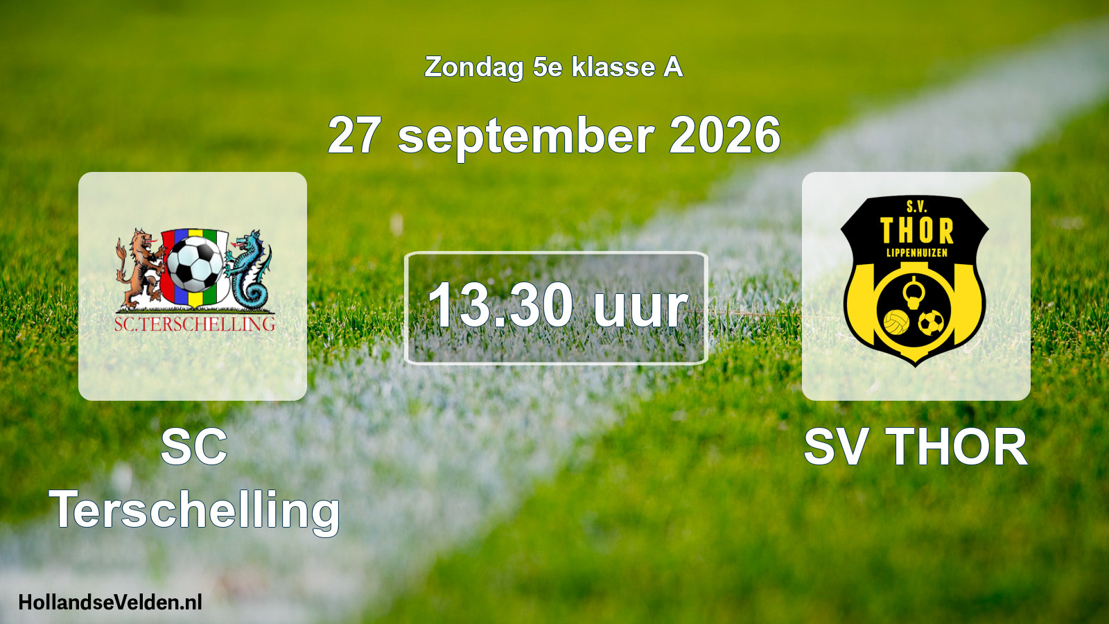 Geplande wedstrijd: SC Terschelling - SV THOR (27 september 2026)