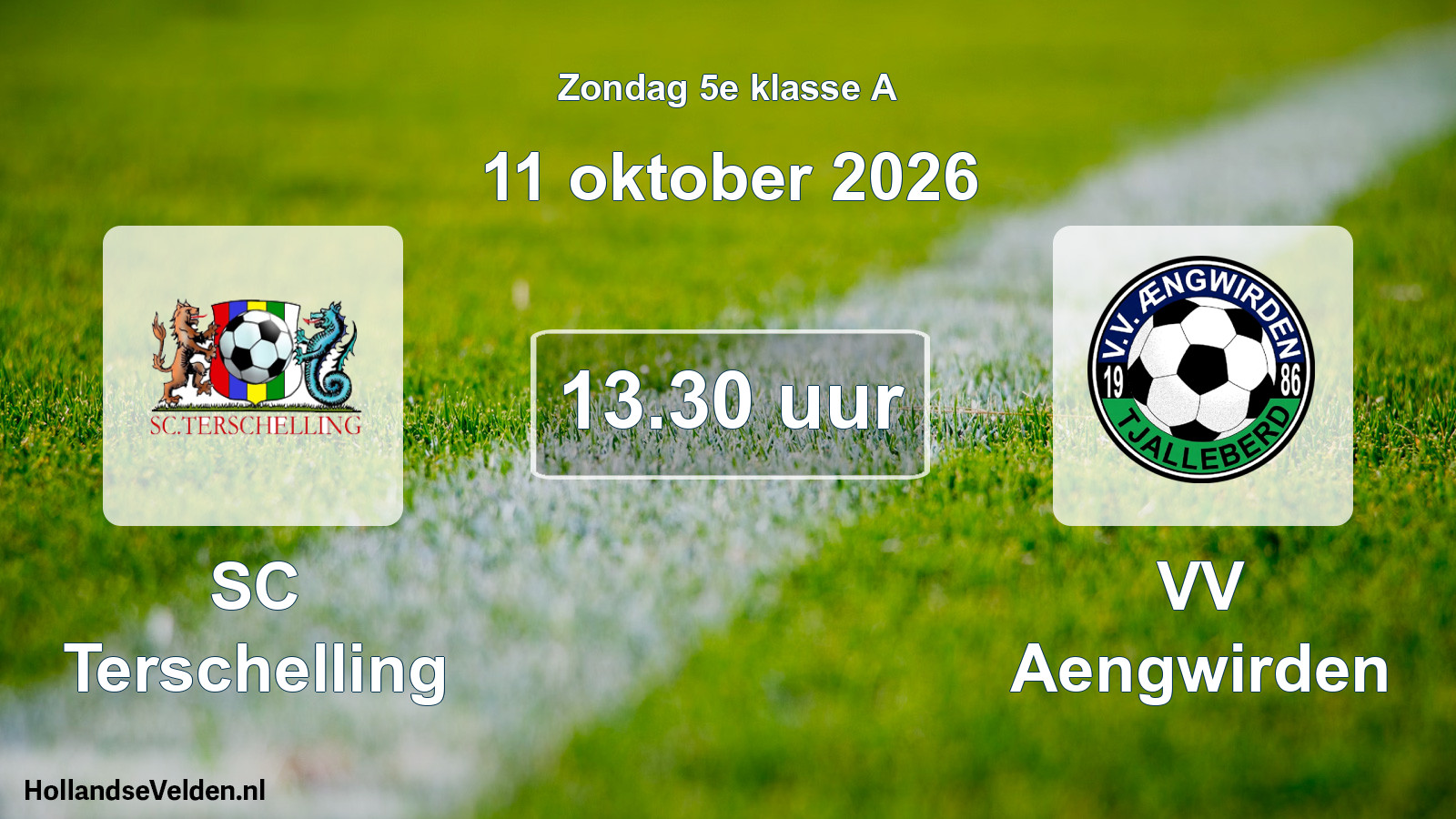 Geplande wedstrijd: SC Terschelling - VV Aengwirden (11 oktober 2026)