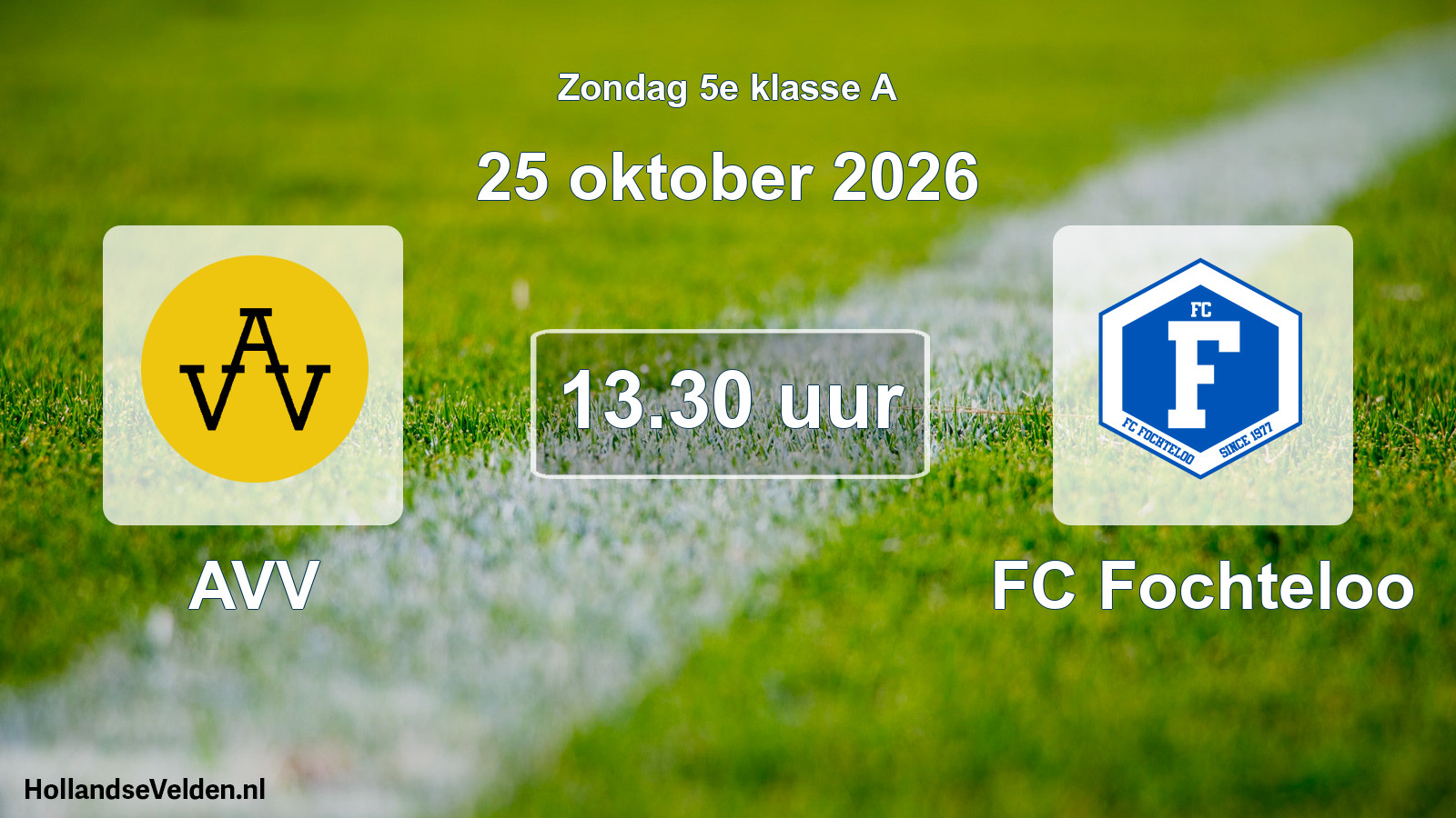 Geplande wedstrijd: AVV - FC Fochteloo (25 oktober 2026)