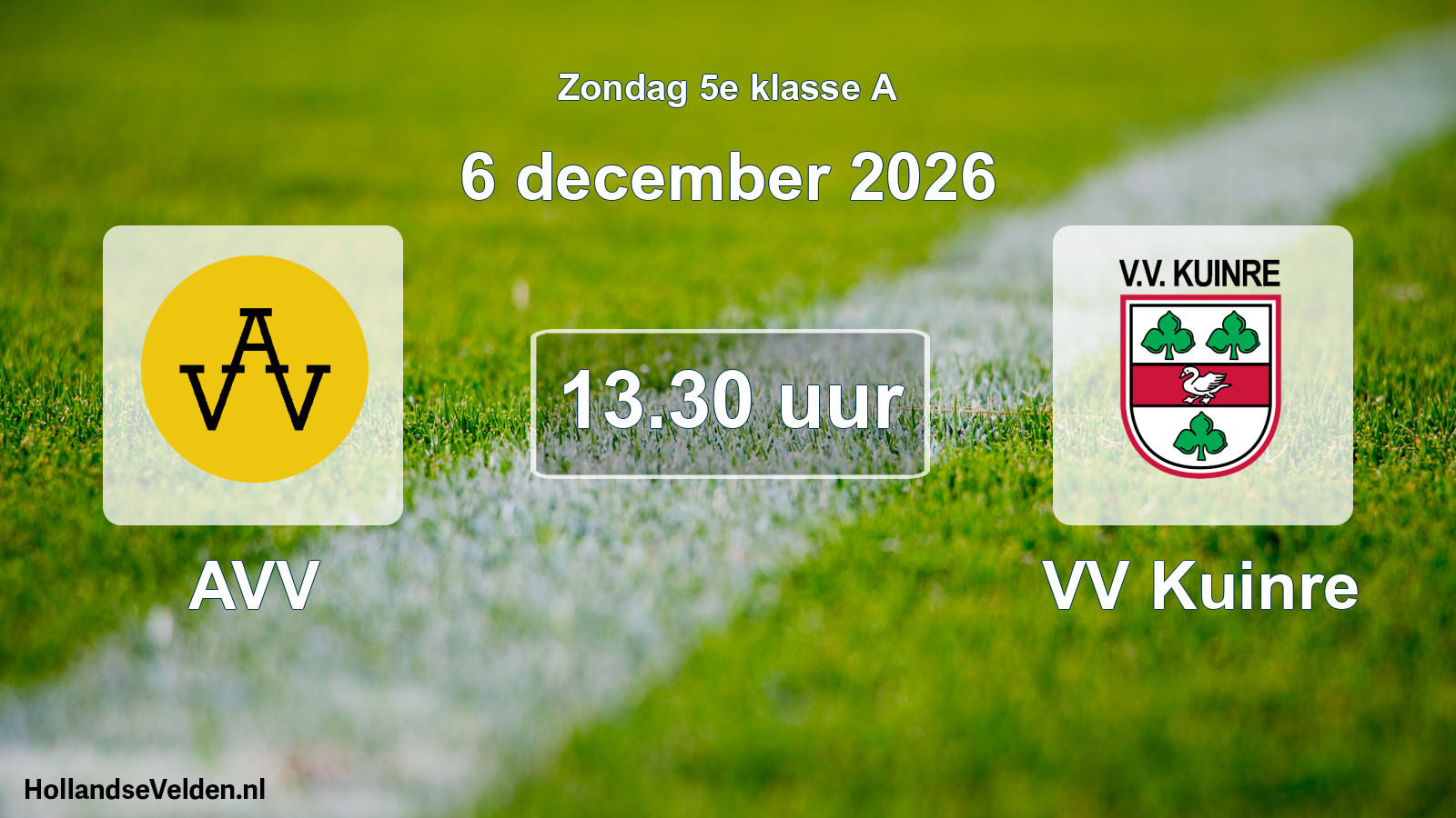 Geplande wedstrijd: AVV - VV Kuinre (6 december 2026)