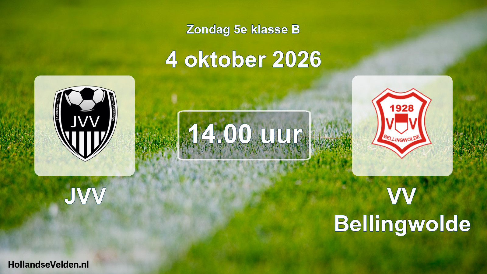 Scheduled Match: JVV - VV Bellingwolde (4 October 2026)