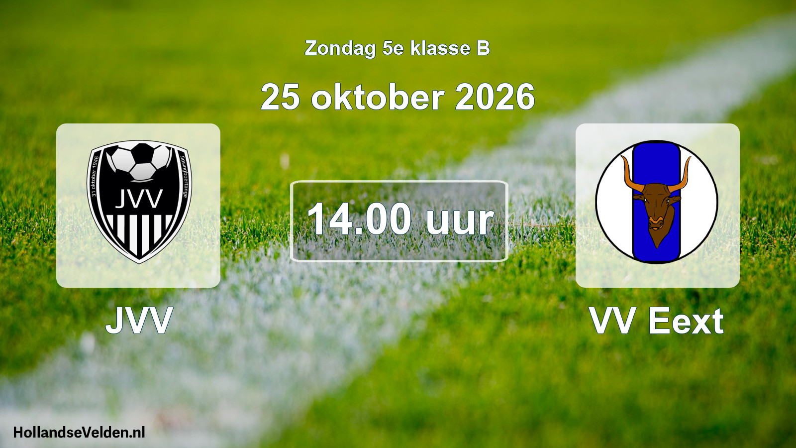 Geplande wedstrijd: JVV - VV Eext (25 oktober 2026)