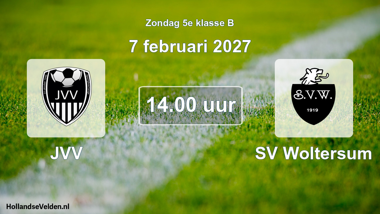Geplande wedstrijd: JVV - SV Woltersum (7 februari 2027)