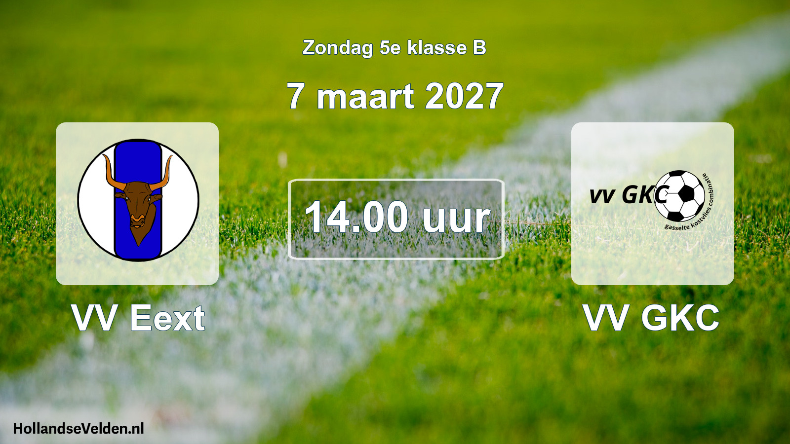 Geplande wedstrijd: VV Eext - VV GKC (7 maart 2027)